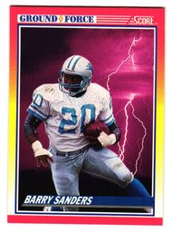 1990 Score Barry Sanders Ground Force Football Card Lions