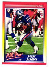 1990 Score Barry Sanders All-Pro Football Card Lions