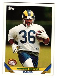 1993 Topps Jerome Bettis Rookie Football Card Rams