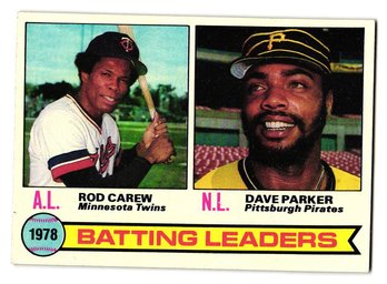 1979 Topps '78 Batting Leaders Rod Carew / Dave Parker Baseball Card Twins / Pirates