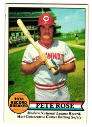 1979 Topps Pete Rose '78 Record Breaker Baseball Card Reds