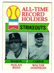 1979 Topps All-Time Strikeouts Record Holders Nolan Ryan / Walter Johnson