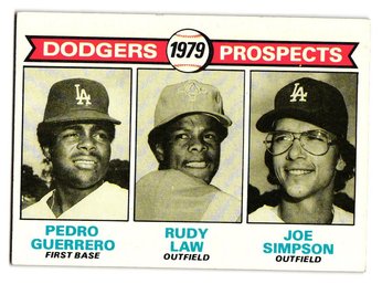 1979 Topps Pedro Guerrero Rookie Baseball Card Dodgers