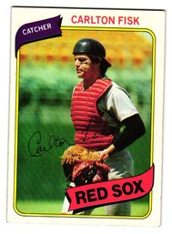 1980 Topps Carlton Fisk Baseball Card Red Sox