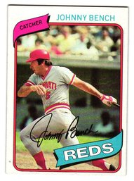 1980 Topps Johnny Bench Baseball Card Reds