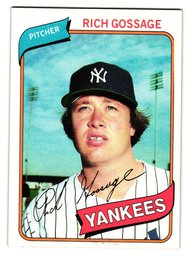 1980 Topps Rich Gossage Baseball Card Yankees