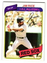 1980 Topps Jim Rice All-Star Baseball Card Red Sox