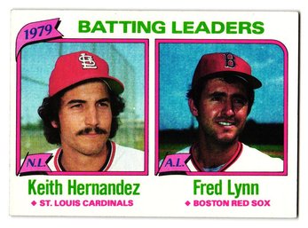1980 Topps '79 Batting Leaders Keith Hernandez / Fred Lynn Baseball Card Cardinals / Red Sox