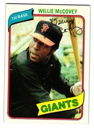 1980 Topps Willie McCovey Baseball Card Giants