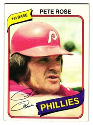 1980 Topps Pete Rose Baseball Card Phillies
