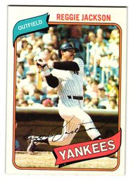 1980 Topps Reggie Jackson Baseball Card Yankees