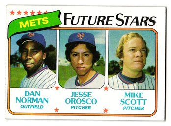 1980 Topps Jesse Orosco Rookie Baseball Card Mets