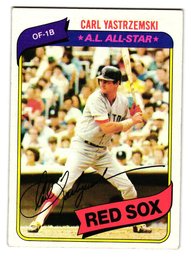 1980 Topps Carl Yastrzemski All-Star Baseball Card Red Sox