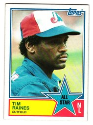 1983 Topps Tim Raines All-Star Baseball Card Expos