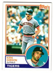 1983 Topps Kirk Gibson Baseball Card Tigers
