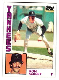 1984 Topps Ron Guidry Baseball Card Yankees
