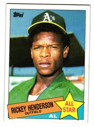 1985 Topps Rickey Henderson All-Star Baseball Card A's
