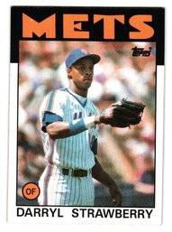 1986 Topps Darryl Strawberry Baseball Card Mets