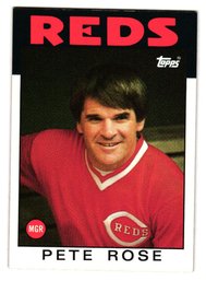 1986 Topps Pete Rose MGR Baseball Card Reds