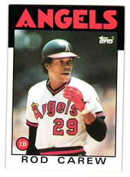 1986 Topps Rod Carew Baseball Card Angels