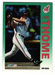 1992 Fleer Jim Thome Rookie Baseball Card Indians