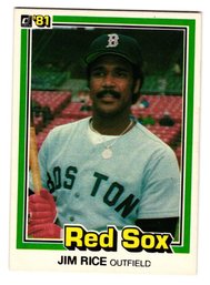 1981 Donruss Jim Rice Baseball Card Red Sox
