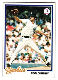 1978 Topps Ron Guidry Baseball Card Yankees
