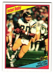 1984 Topps Kellen Winslow Instant Replay Football Card Chargers