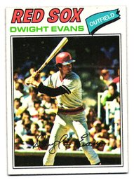 1977 Topps Dwight Evans Baseball Card Red Sox
