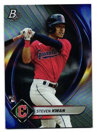 2022 Bowman Platinum Steven Kwan Rookie Baseball Card Guardians