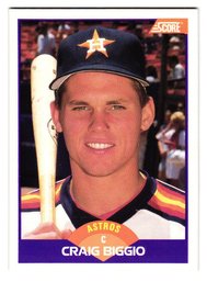 1989 Score Craig Biggio Rookie Baseball Card Astros