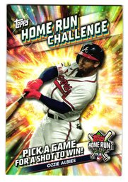 2024 Topps Ozzie Albies Home Run Challenge Unscratched Game Baseball Card Braves