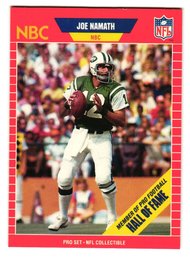 1989 Pro Set Announcers Joe Namath Football Card Jets