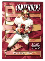 1998 Leaf Rookies & Stars Steve Young #'D /2500 MVP Contenders Insert Football Card 49ers