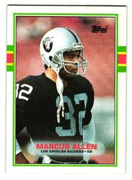 1989 Topps Marcus Allen Football Card Raiders