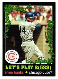 2020 Topps Heritage High Number Ernie Banks Let's Play 2 Insert Baseball Card Cubs