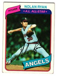 1980 Topps Nolan Ryan Baseball Card Angels