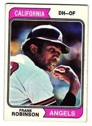 1974 Topps Frank Robinson Baseball Card Angels
