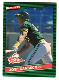 1986 Donruss Rookies Jose Canseco Rookie Baseball Card A's
