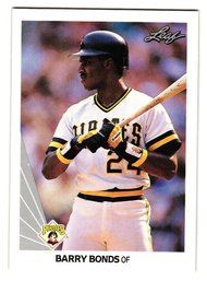1990 Leaf Barry Bonds Baseball Card Baltimore Pirates