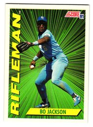 1991 Score Bo Jackson Rifleman Insert Baseball Card Royals