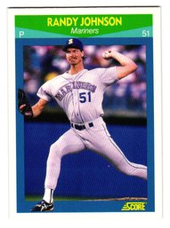 1990 Score Rising Stars Randy Johnson Baseball Card Mariners