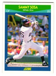 1990 Score Rising Stars Sammy Sosa Rookie Baseball Card White Sox