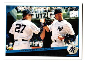 2009 Topps Update Derek Jeter  Girardi 'Skipper And The Captain' Baseball Card Yankees