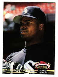 1992 Topps Stadium Club Frank Thomas Members Choice Parallel Baseball Card White Sox