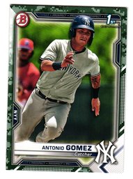2021 Bowman Antonio Gomez Camo Parallel 1st Bowman Prospect Baseball Card Yankees
