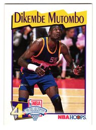 1991 NBA Hoops Dikembe Mutombo Rookie Basketball Card Nuggets