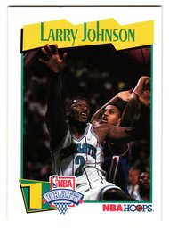 1991 NBA Hoops Larry Johnson Rookie Basketball Card Hornets