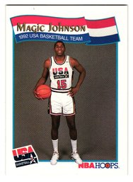 1991 NBA Hoops Magic Johnson 1992 USA Team Basketball Card Lakers