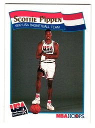 1991-92 NBA Hoops Scottie Pippen 1992 USA Team Basketball Card Bulls
